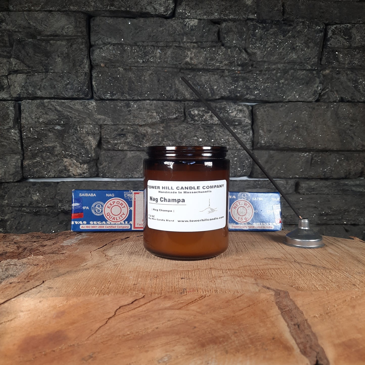 Nag Champa Amber Candle