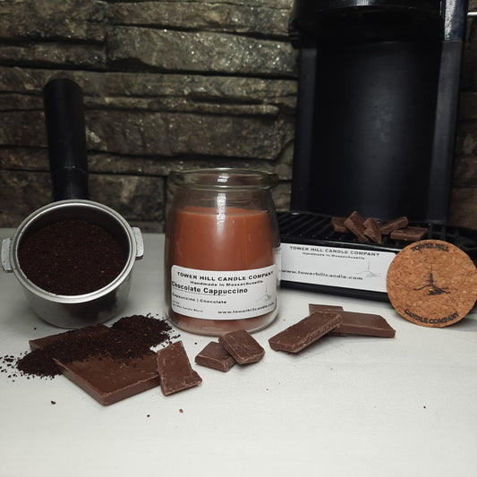 Chocolate Cappuccino Candle tall