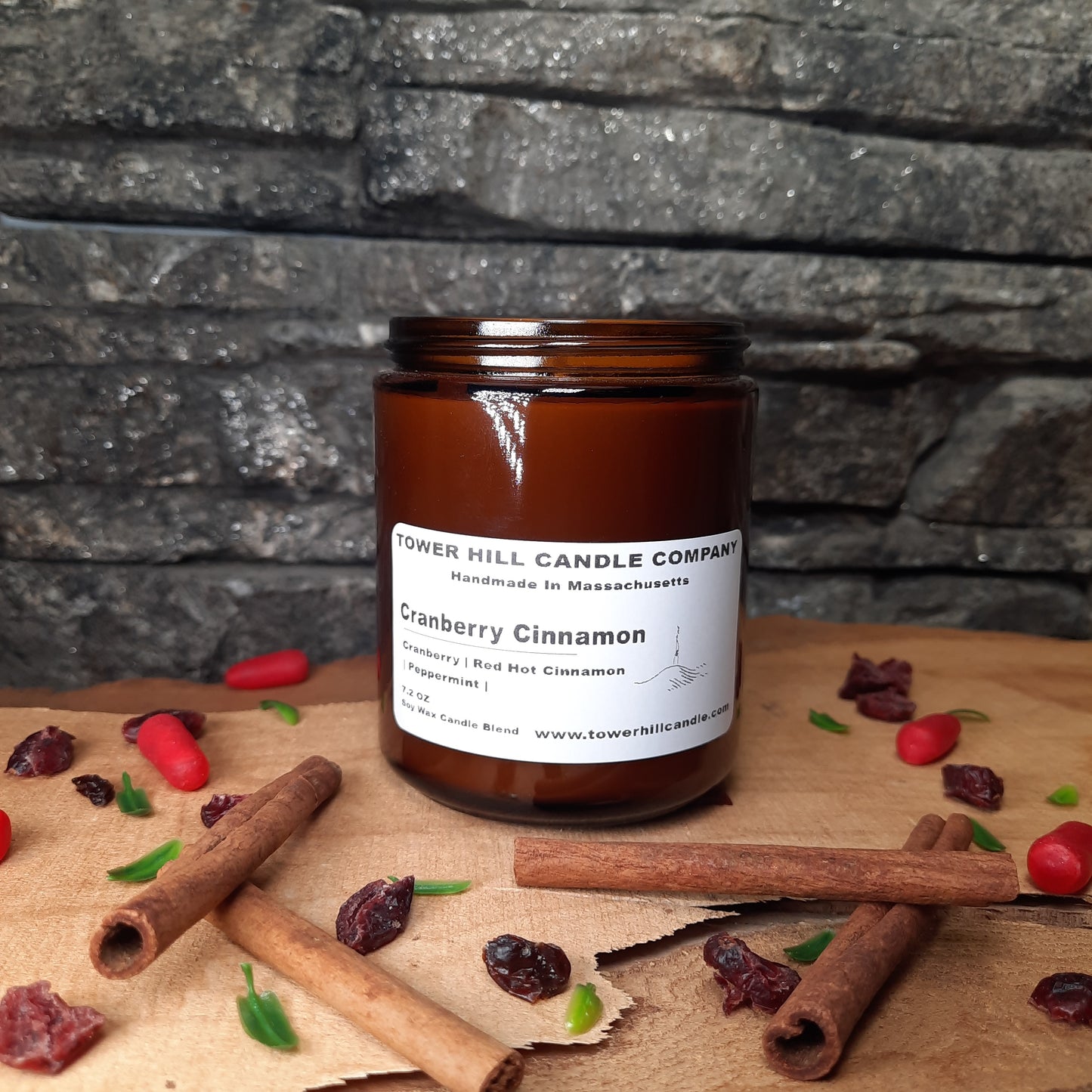 Cranberry Cinnamon Amber Candle