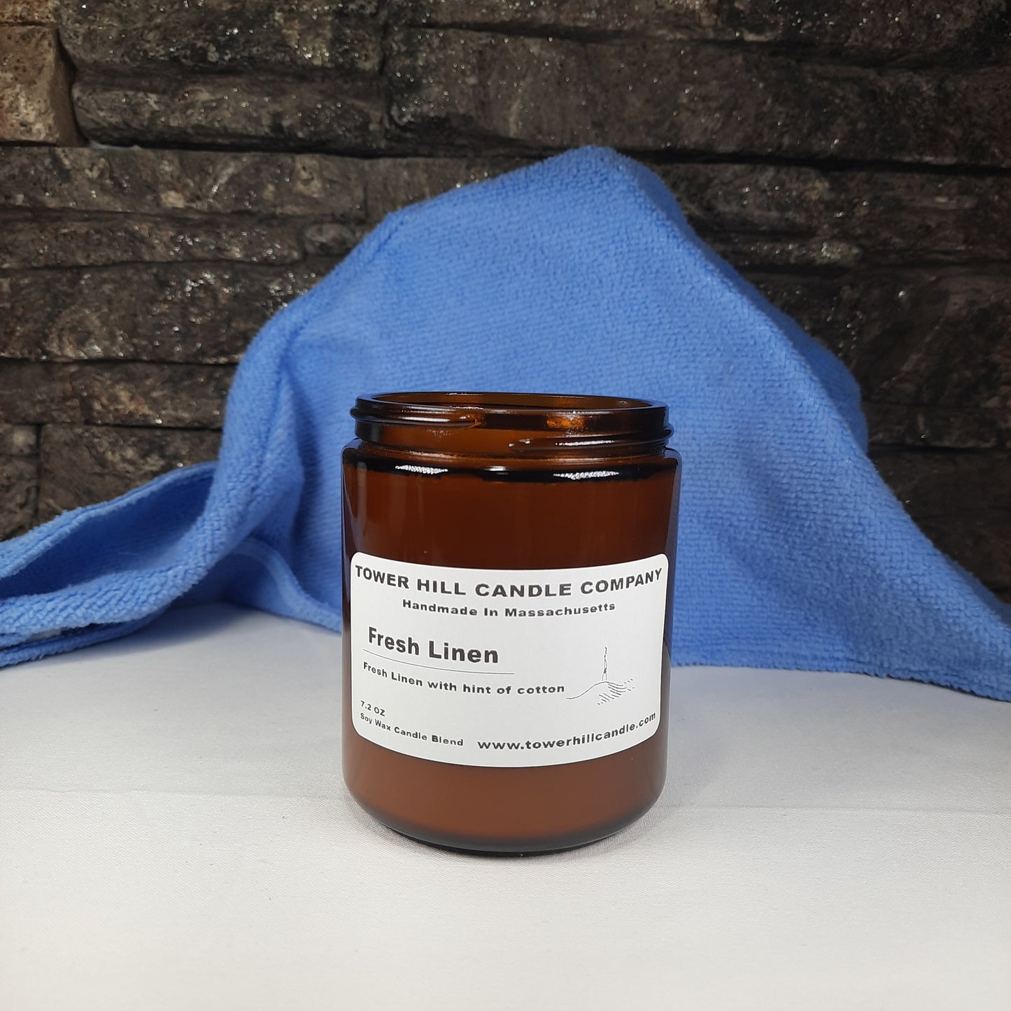 Fresh Linen Amber Candle