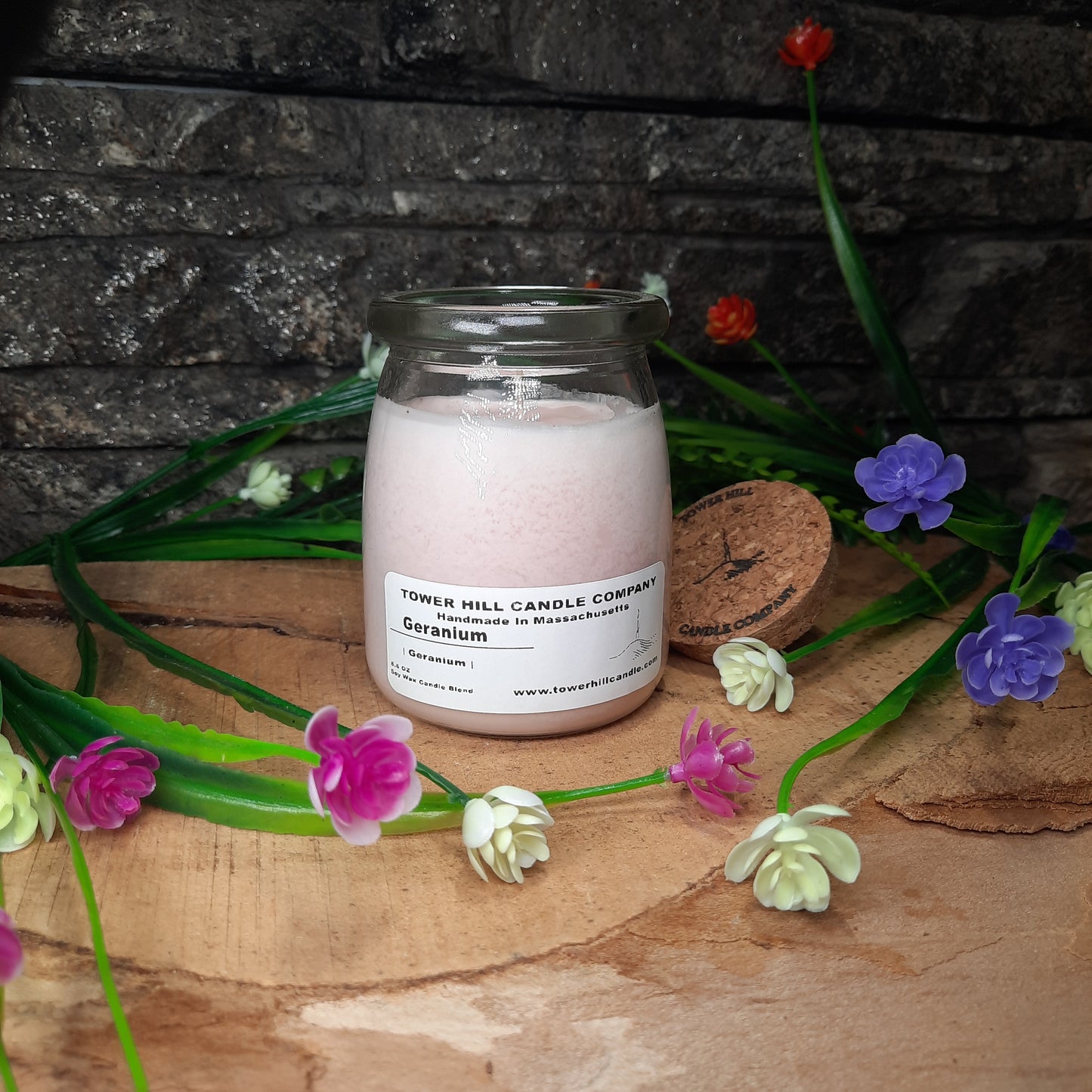 Geranium Candle tall