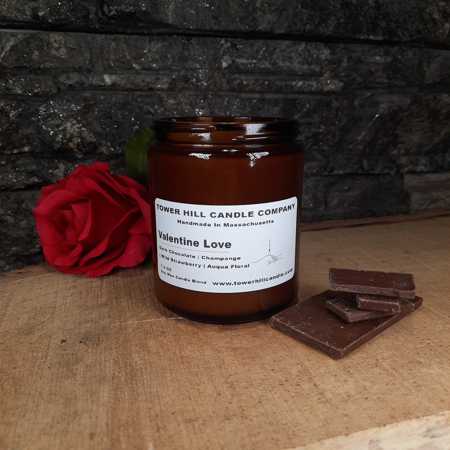 Valentine Love Amber Candle