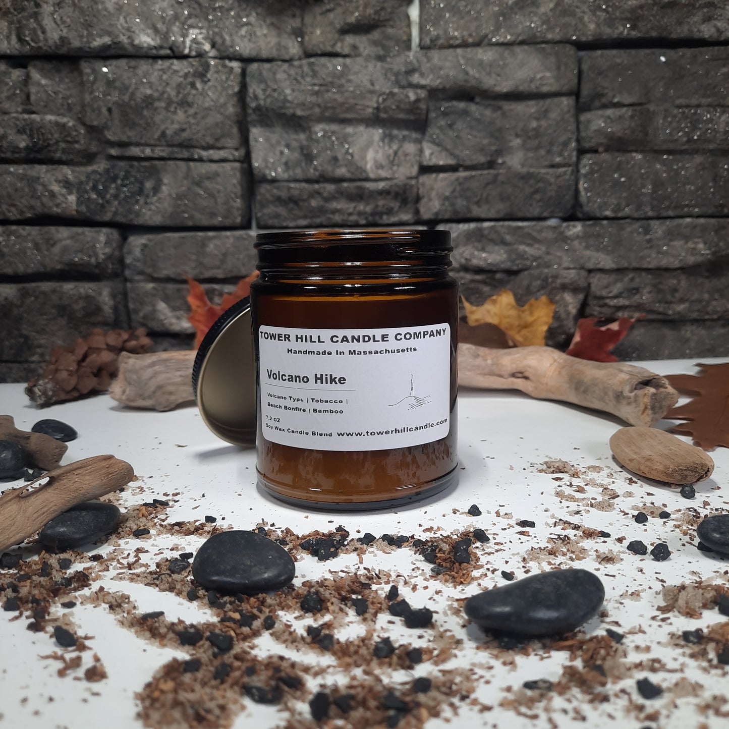 Volcano Hike Amber-Large Candle