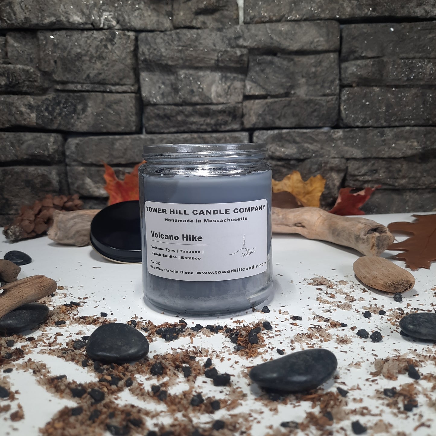 Volcano Hike Colored-Large Candle