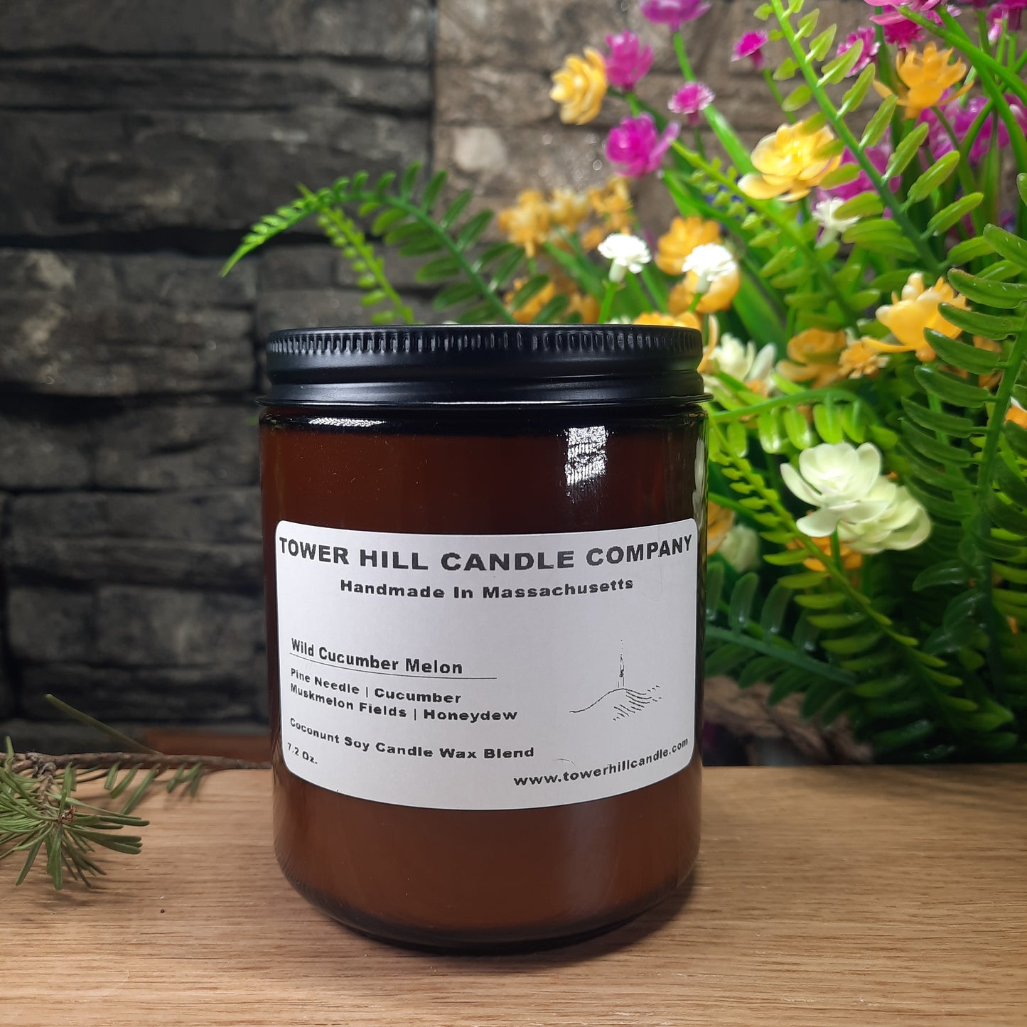 Wild Cucumber Melon Amber Candle