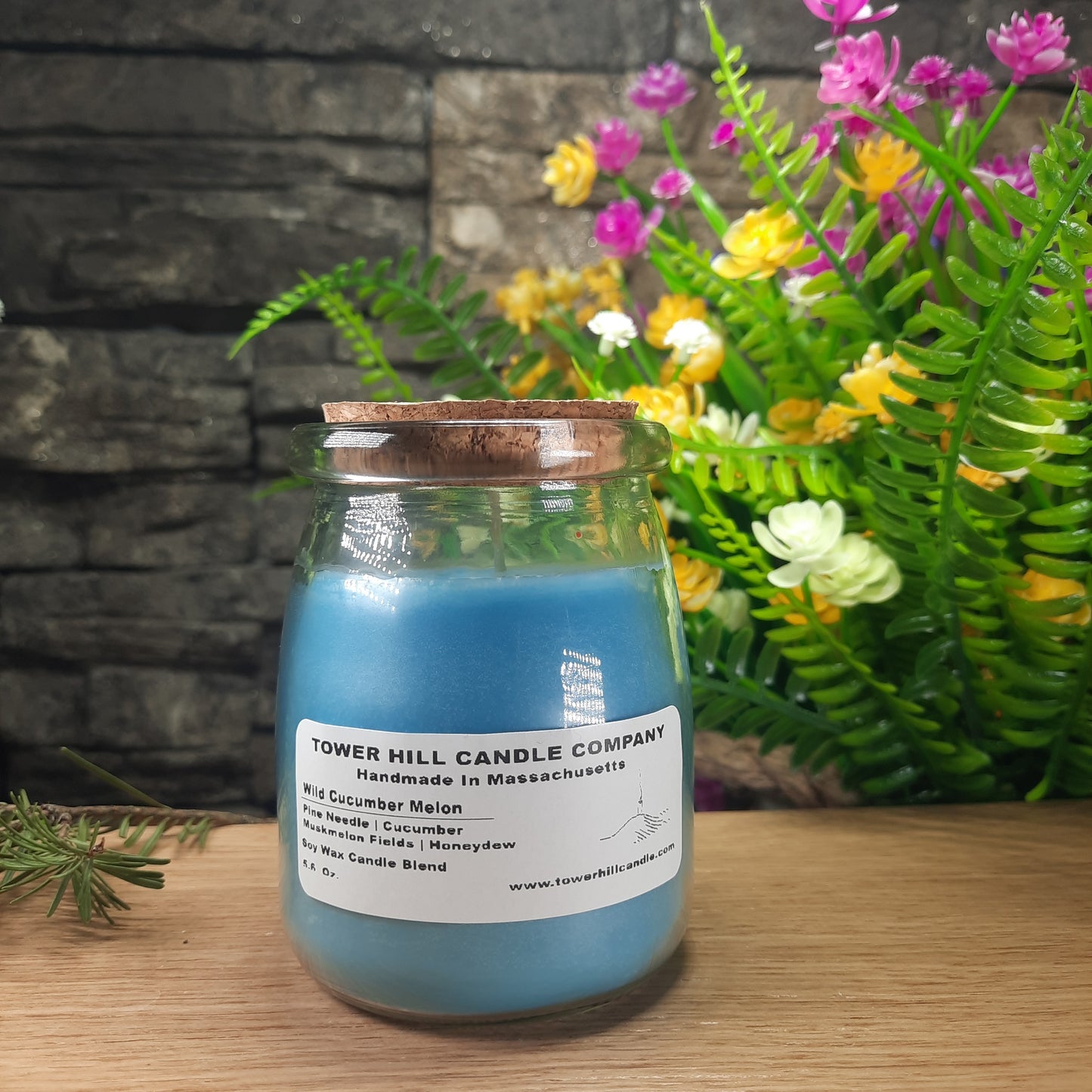 Wild Cucumber Melon Candle tall