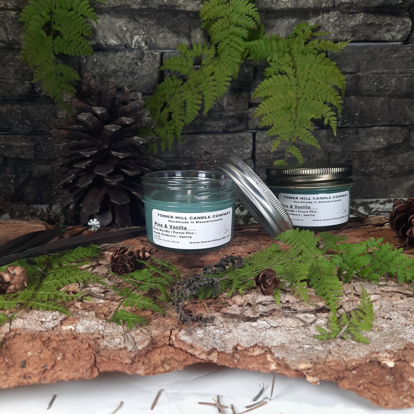 Pine & Vanilla Candle small