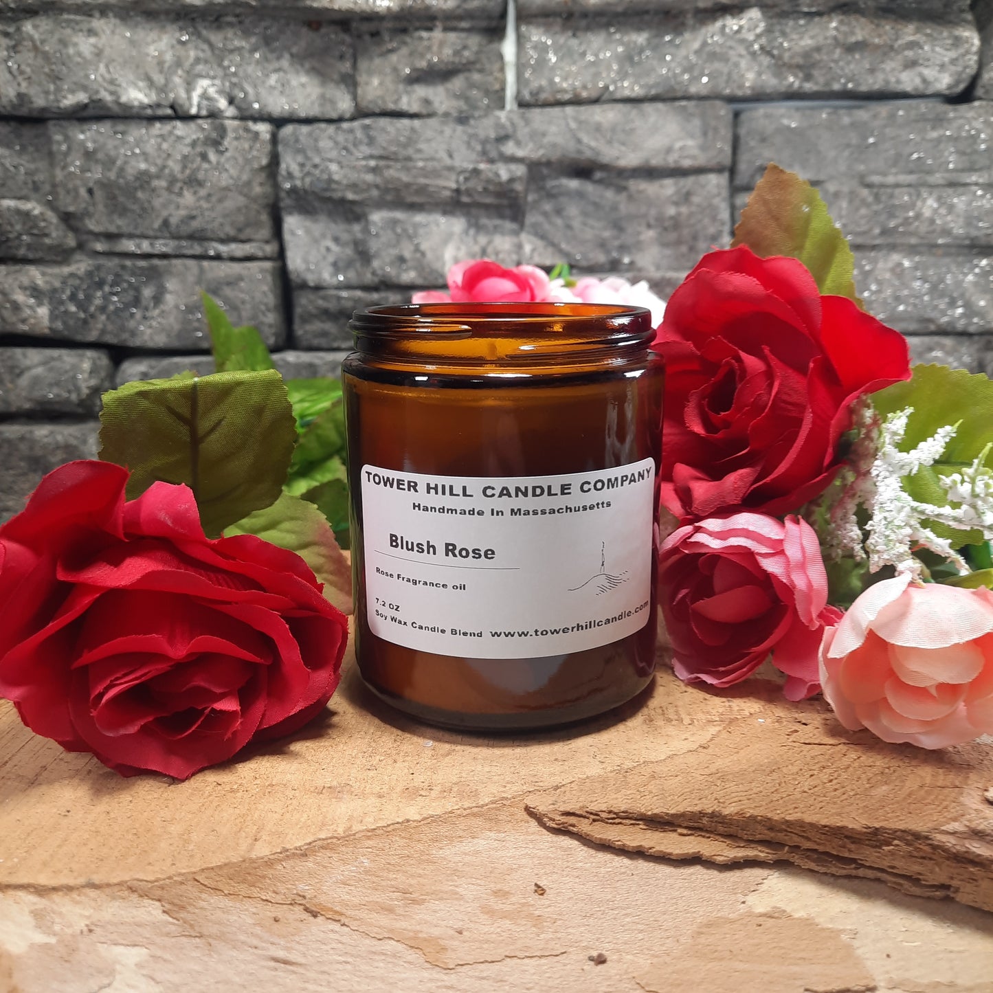 Blush Rose Amber Candle