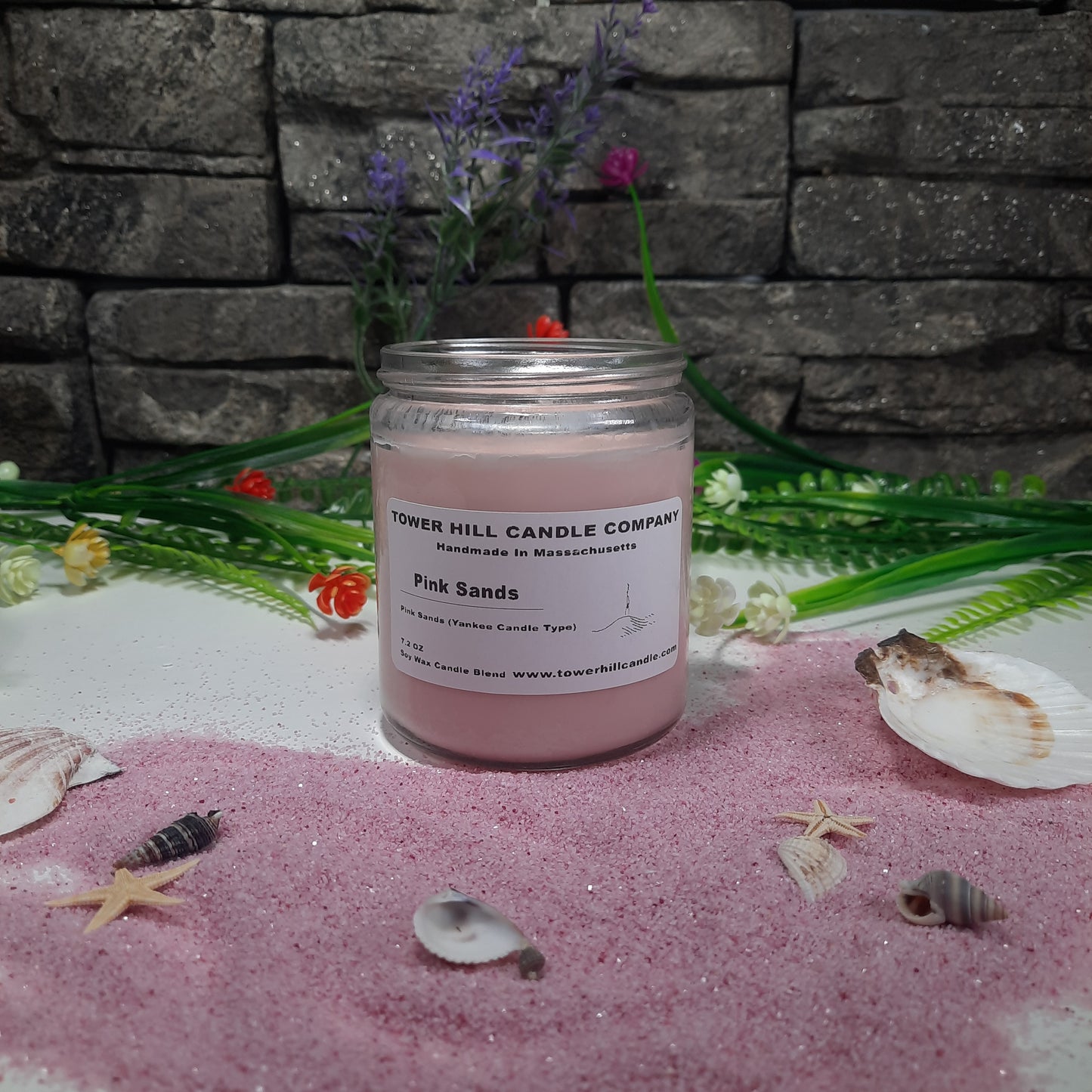 Pink Sands Yankee Candle Type Colored Candle