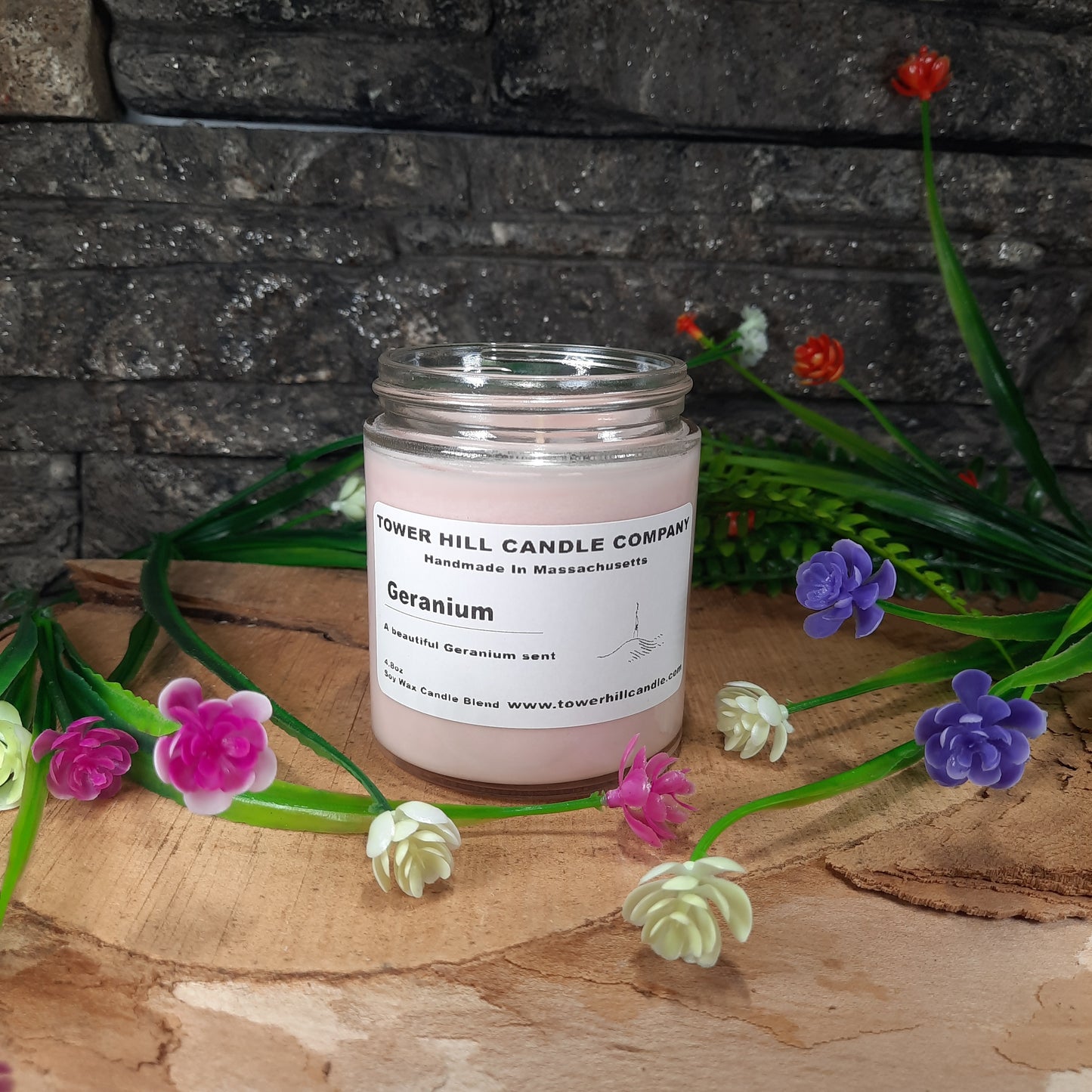 Geranium Colored-Small Candle