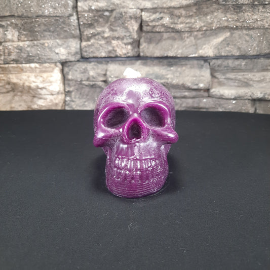 Skull Pillar Woodland Blooms Candle