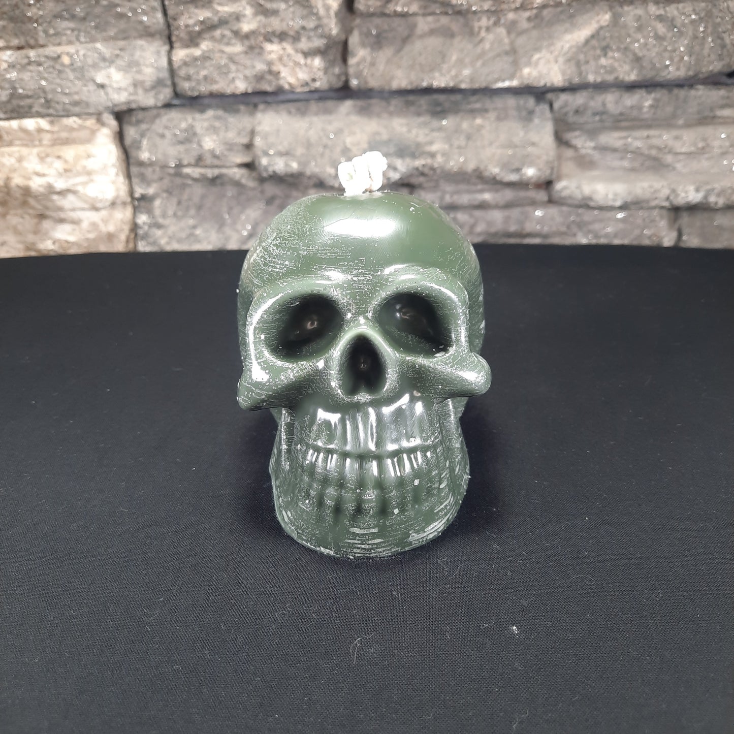 Skull Pillar Smudge Stick Candle