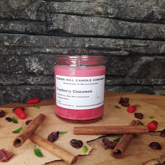 Cranberry Cinnamon Colored-Small Candle
