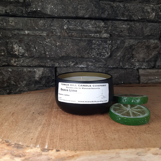 Guava Lime Black Tin Candle