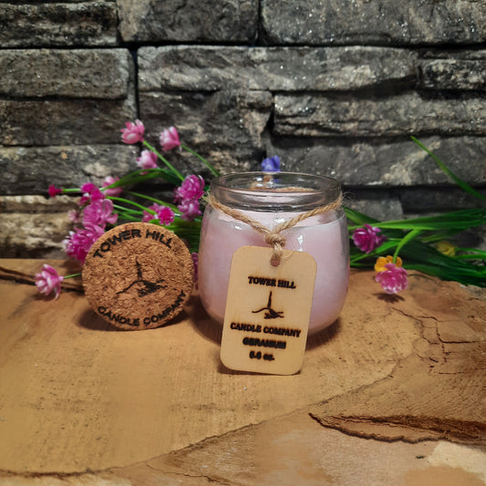 Geranium Squat Candle
