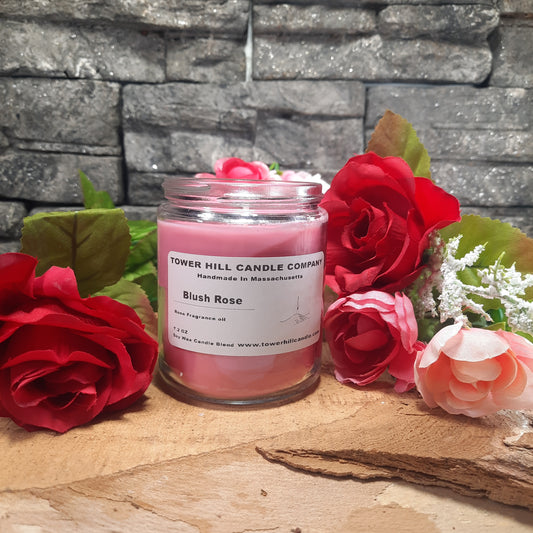 Blush Rose Colored Candle